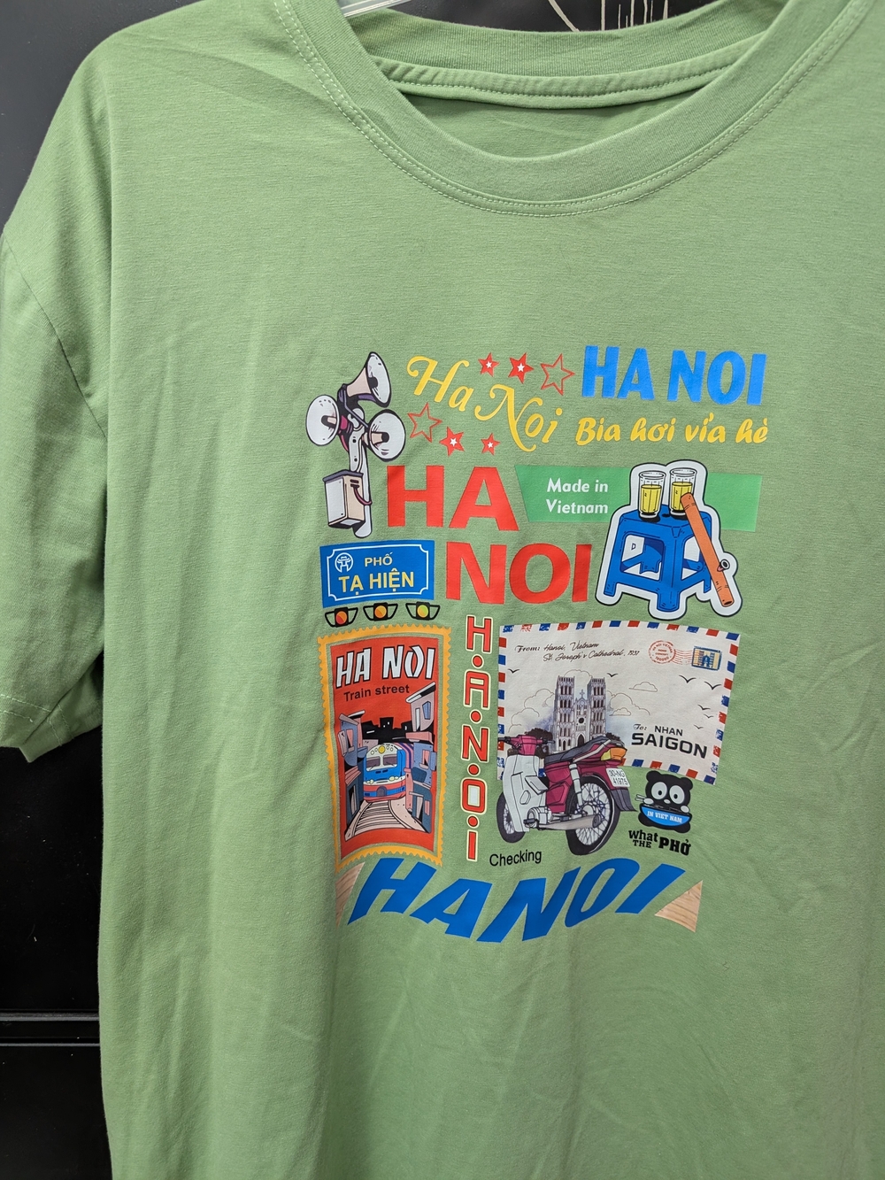Hanoi Graphic Kids Tee - Light Green
